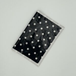 Gesundheitshefthülle "Sterne" schwarz/weiss