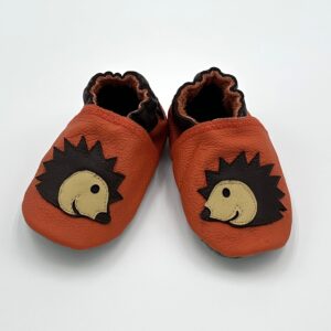 Lederfinkli "Igel" auf orange