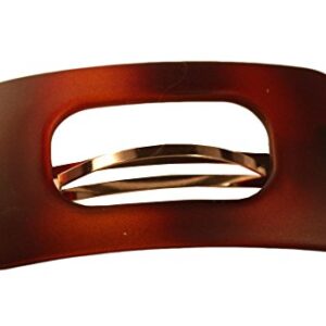 Parcelona French Retro Matte Finish Celluloid Tortoise Shell Hair Clip Barrette - Approx. 3 Inches