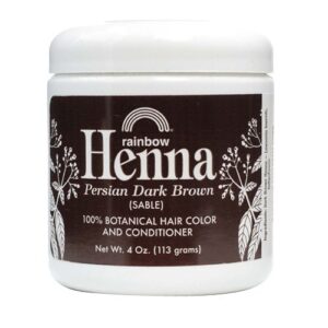 Rainbow Research Henna Hair Color and Conditioner, Dark Brown, 4 Ounce