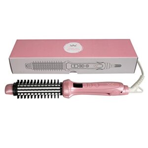 Vivid&Vogue 3 in 1 Hot Brush Hair Straightener & Curler Ceramic Dual Voltage 1.25inch. Professional VAV US Plug