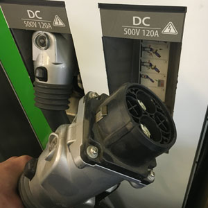 CHAdeMO fast charging EVSE connector