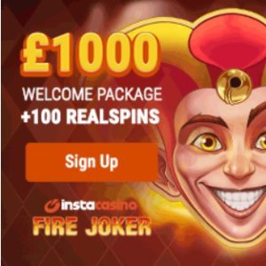 Insta Casino - 100 gratis spins and €1000 bonus - mobile & online