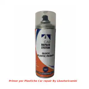 Bomboletta spray Quick Plastic Primer Car Repair System per riparazione plastiche auto su sfondo bianco, distribuito da lbautoricambi.