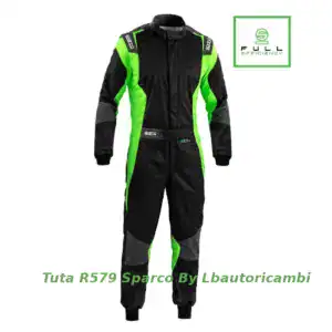 Abbigliamento racingTuta racing Sparco R579 Futura nera e verde fluo omologata FIA - Lbautoricambi.