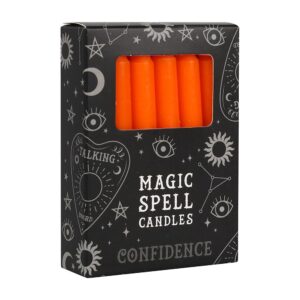 Confezione da 12 Candele Magiche Arancioni per la "Fiducia"