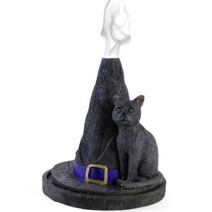 Brucia incenso a forma di Cappello da Strega con Gatto