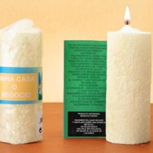 Candela alle erbe e allo zolfo "Pulisce la tua casa o la tua attività" (Per una pulizia energetica completa in una casa o in un'attività)