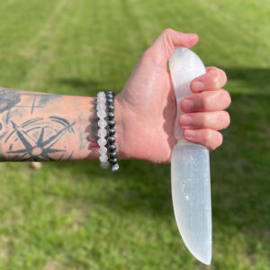 Coltello Cerimoniale Classico in Selenite (Athame)