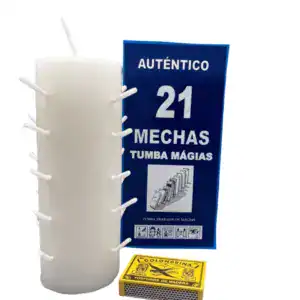 Candela Bianca con 21 Stoppini