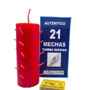 Candela Rossa con 21 Stoppini