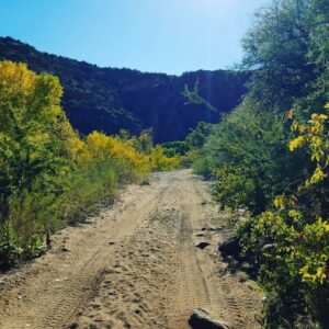 Scenic fall views along an atv trail near sedona arizona