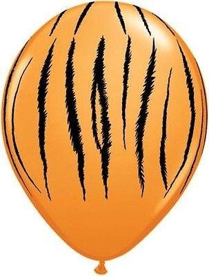 Tiger Stripes 11"Animal Print Orange Balloons, Qualatex Latex Balloons