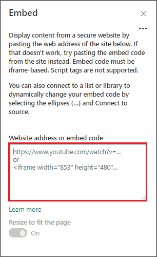embed content