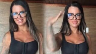 Pamella Cristiny, a Pampam, divide opiniões nas redes sociais após publicar vídeo com look justo