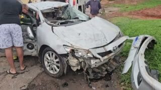 Grave Capotamento Mobiliza Socorro Próximo ao Parque das Águas em Promissão
