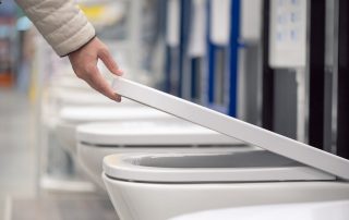Person shopping for a bidet toilet