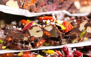 Cranberry ginger chocolate slice