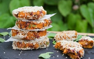 Gluten free vegan sweet potato patties