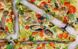 baked gluten-free vegan slices with gram flour