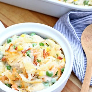 Cheesy Chicken Pot Pie with Hashbrown Crust