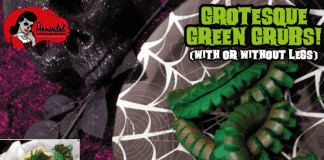 The Homicidal Homemaker shows you how to turn boring hotdogs into grotesque green grubs, with or without legs!