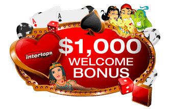 $1000 welcome bonus on 1st deposit (min $10)