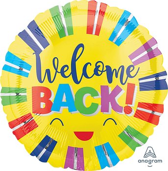 Welcome Back Foil/Mylar Balloon, 18" Standard Shape