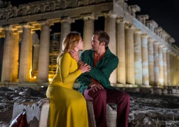 Florence Pugh as Charlie Ross, Alexander Skarsgård as Becker - The Little Drumer Girl _ Season 1, Episode 1 - Photo Credit: Jonathan Olley/AMC/Ink Factory