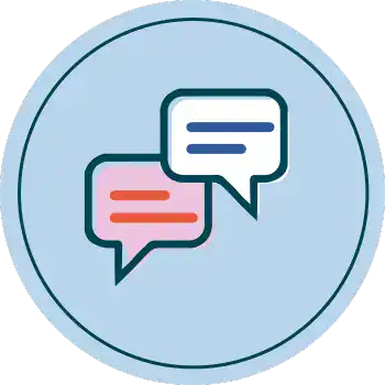 Communication chat icons