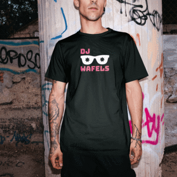 DJ Wafels / T-Shirt Black - Extra Extra Large (XXL)