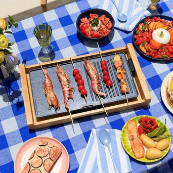 Bamboo Grill 1800W - Piastra Elettrica con Design in Bamb&ugrave; e Superficie Antiaderente - immagine 3