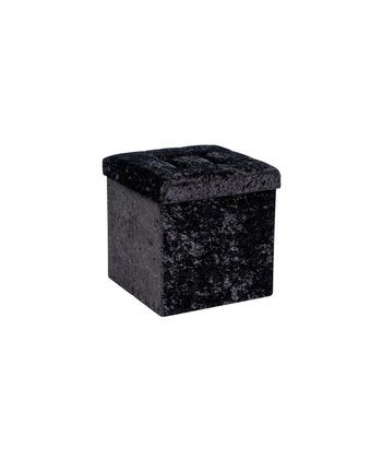 Pouf Velluto 38x38x38CM Nero