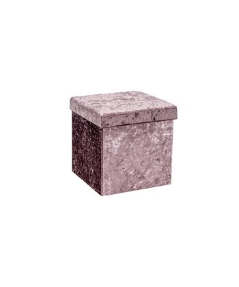 Pouf Velluto 38x38x38CM Rosa Scuro