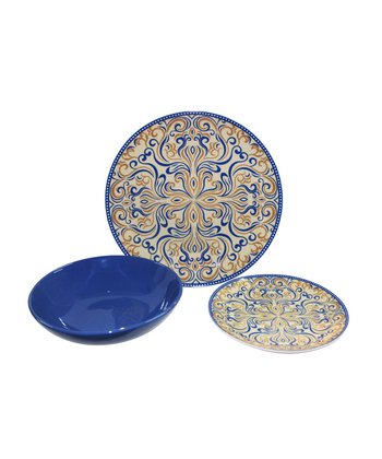 18 Piatti Coordinati In Blu