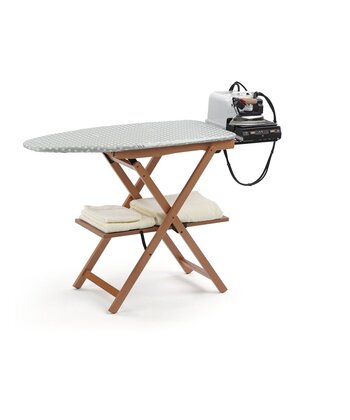 Asse Da Stiro In Legno Di Faggio Mara - Altezza Regolabile, Piano Traspirante, Portacaldaia - Foto 10