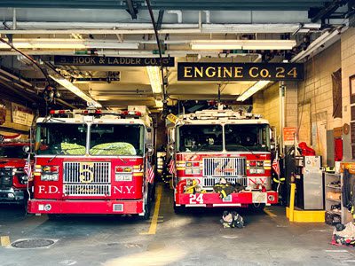 LA Firefighters rely on eWorkOrders CMMS – Image of fire trucks representing efficient maintenance management.
