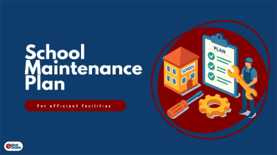 Illustrative blog cover for school maintenance plan.