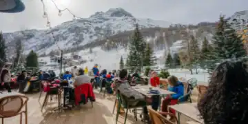 La meilleure Terrasse du front de neige de La Daille