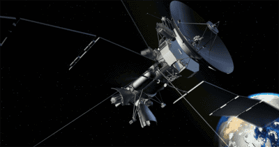 Une image d'un satellite vu depuis l'orbite.
