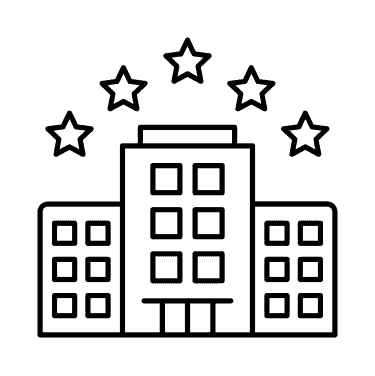 building with five stars