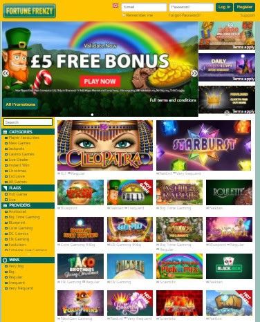 Fortune Frenzy Casino free bonus