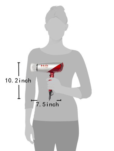 MHU Professional Folding 1875w Negative Ion Hair Dryer Dual Voltage Dc Motor Lightweight Low Noise (old) - Image 5
