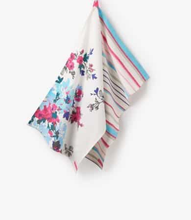 Cream-floral-Thea-set-of-two-tea-towels