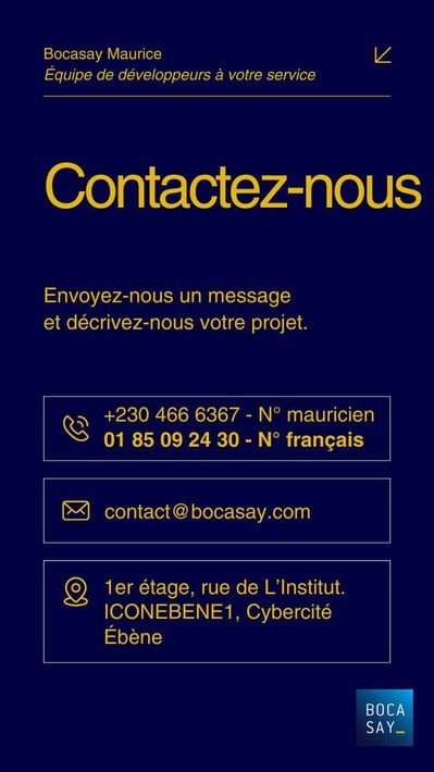 Bocasay Maurice trouve des développeurs web à Maurice pour les entreprises