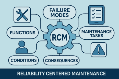 Graphic art about Reliability Centered Maintenance (RCM)