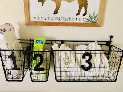 Nursery Organization: Changing Table Storage Ideas