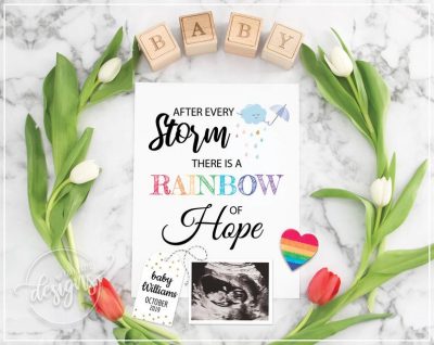 rainbow baby announcement