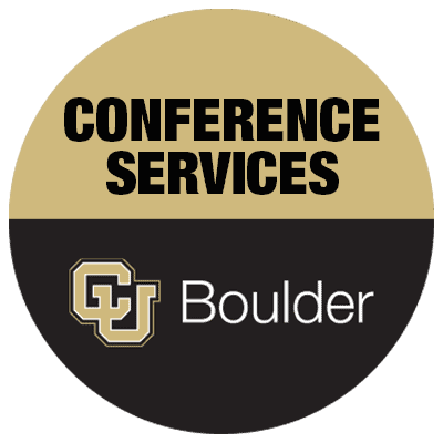 CU Boulder Conference Services logo featuring bold text and university branding, representing the partnership with Kinetic Software for enhanced conference management.