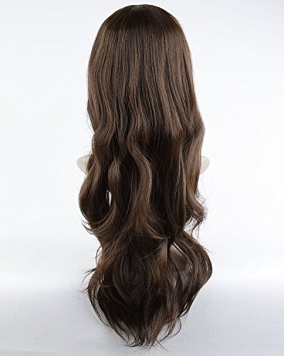 Wigs For Women Western Women's Charming Long Curly Wig Dark Brown - Image 5